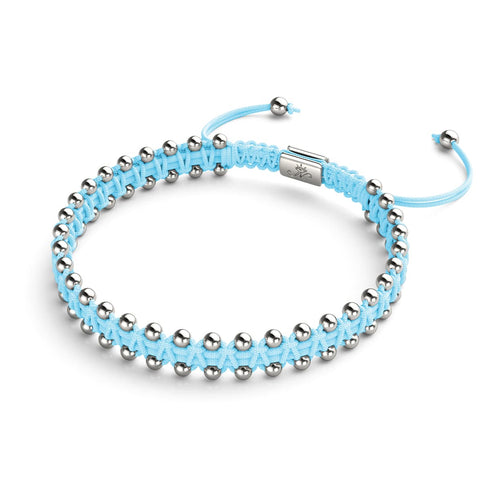 Silber x Himmelblau | Freundschaftsarmband DOT